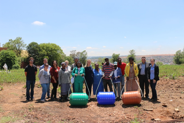 Community garden representatives receive Hippo Water Rollers