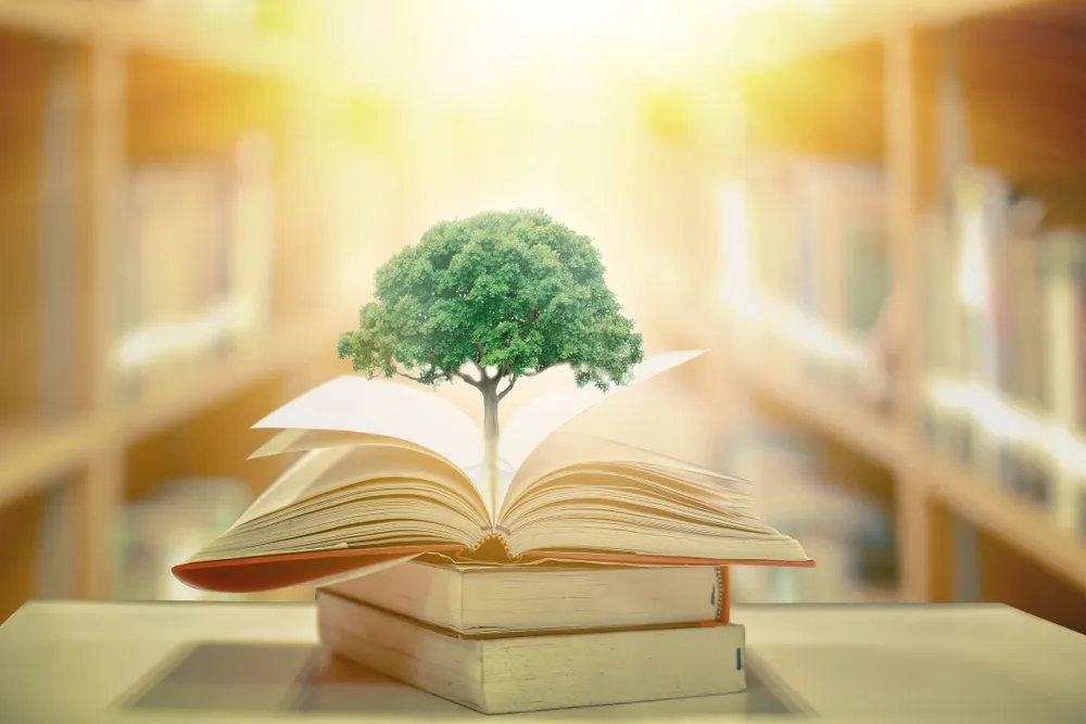 Tree inside of a book