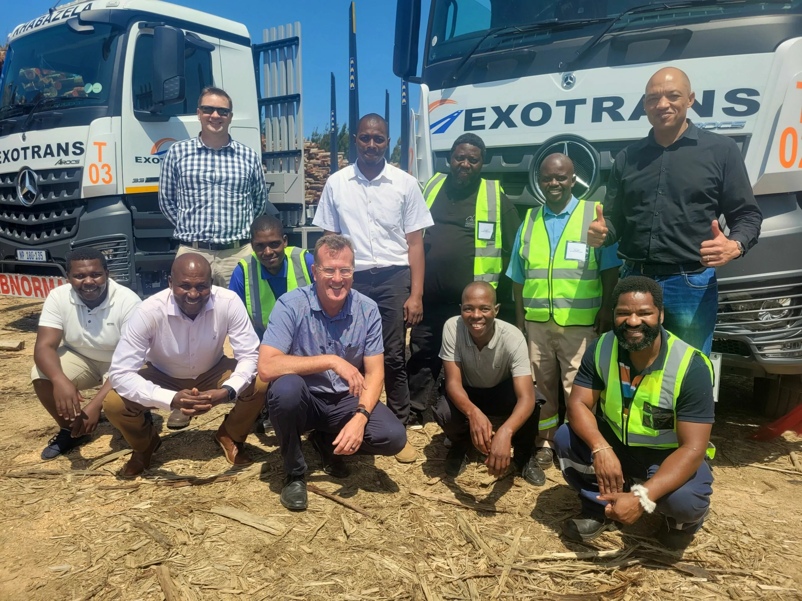 Exocdec - a transport company, receives three brand new transport trucks.